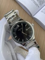 Oliya silver-black quartz watch for men.. - Image 2