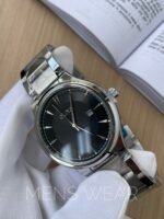 Oliya silver-black quartz watch for men.. - Image 4